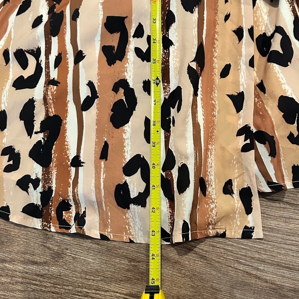 NWT! Hutch Anthropologie Blaise Wrap Dress Leopard Pattern Size 1X - Picture 4 of 10